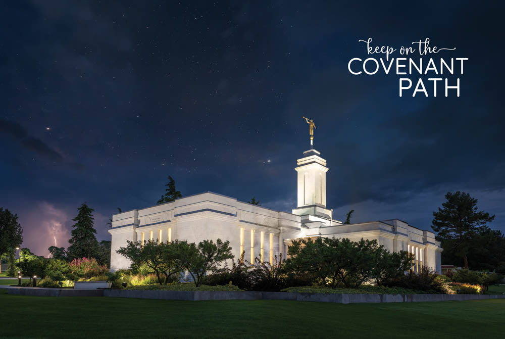 Colonia Juarez Temple - Midnight Storm 12x18 repositionable poster