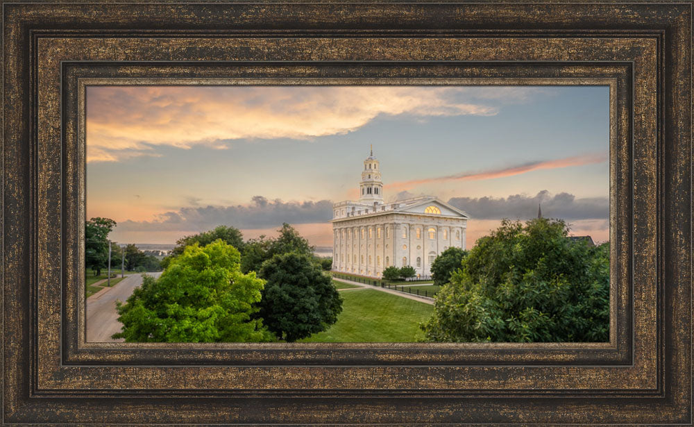 Nauvoo Illinois Temple - Looking West at Sunset