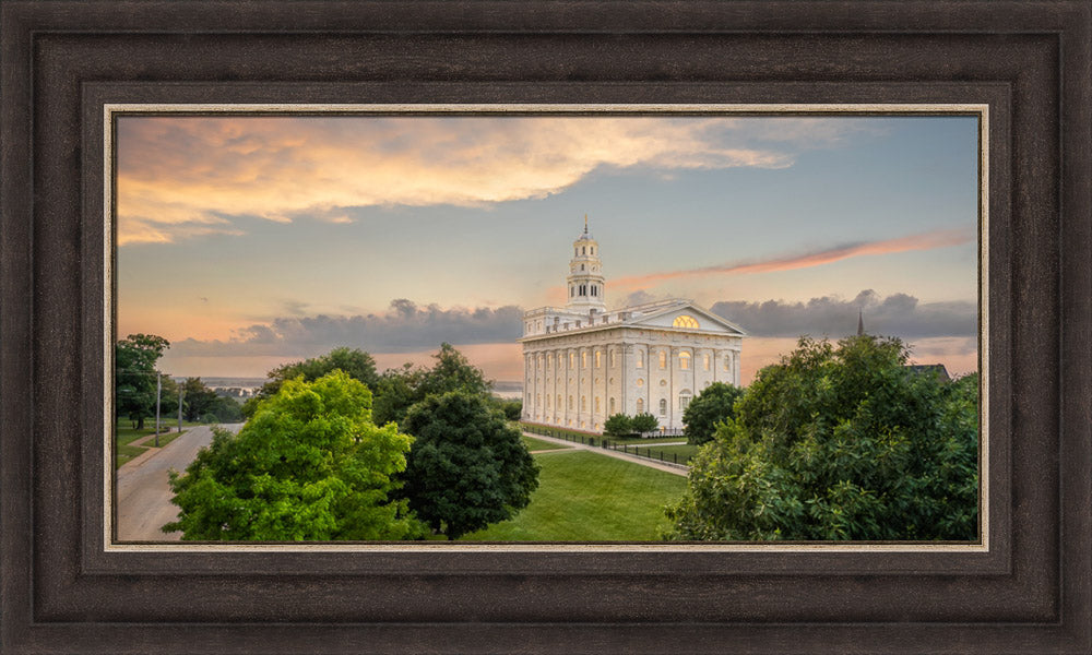 Nauvoo Illinois Temple - Looking West at Sunset
