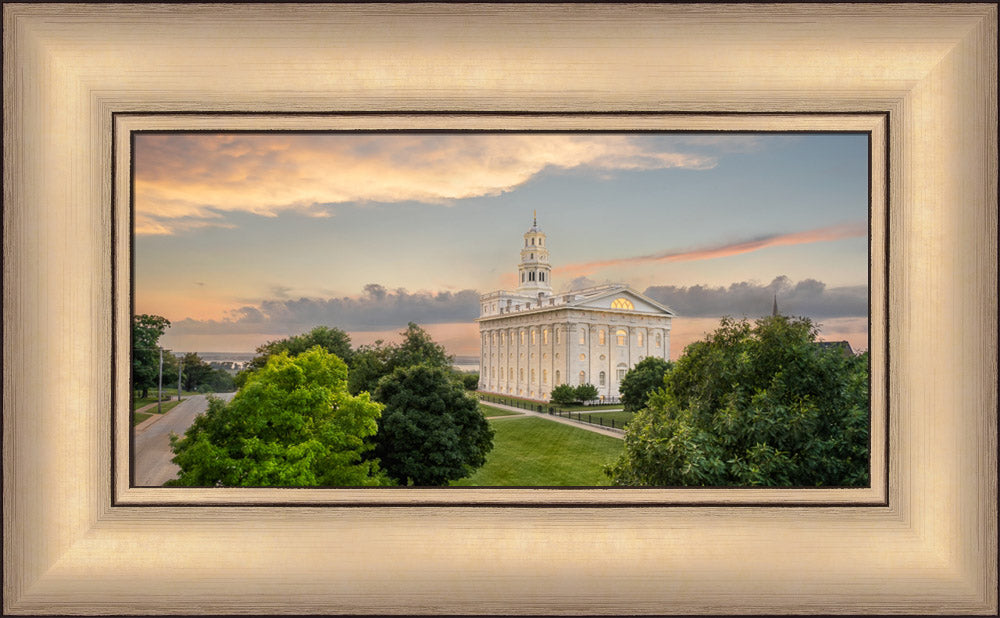 Nauvoo Illinois Temple - Looking West at Sunset