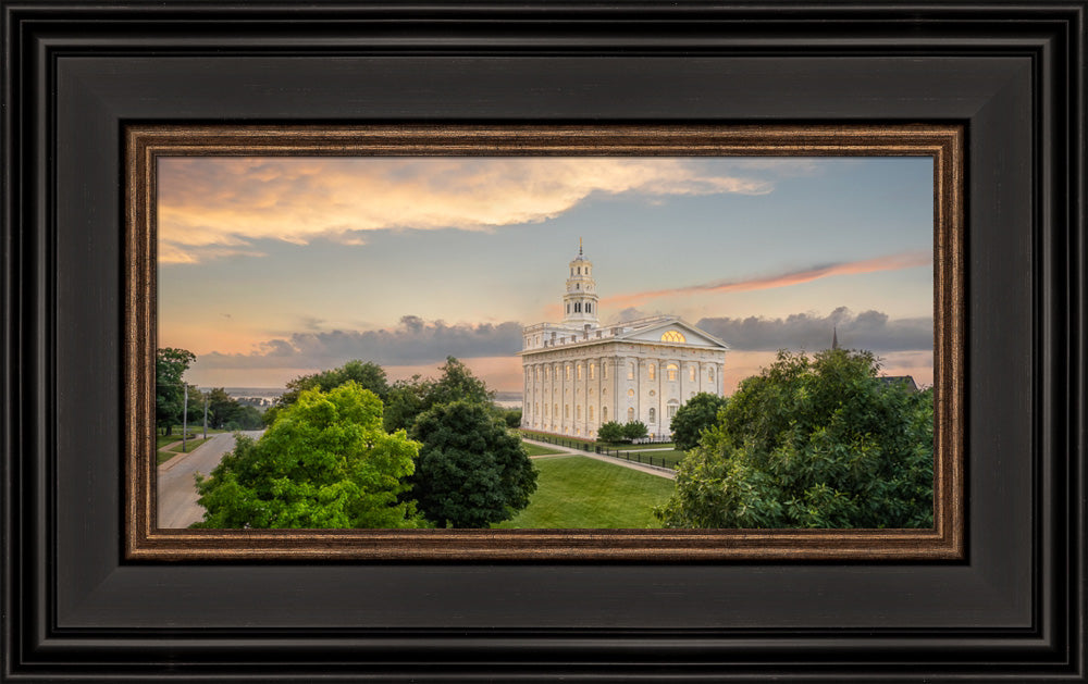 Nauvoo Illinois Temple - Looking West at Sunset