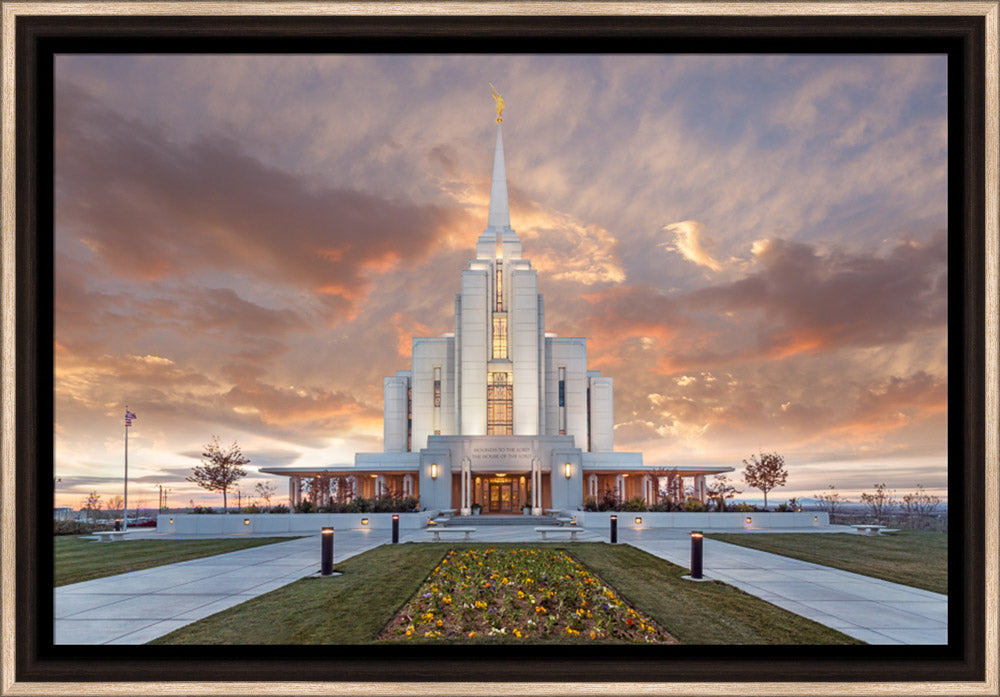 Rexburg Temple - Autumn Sunset