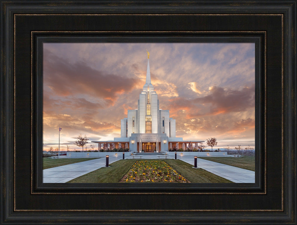 Rexburg Temple - Autumn Sunset