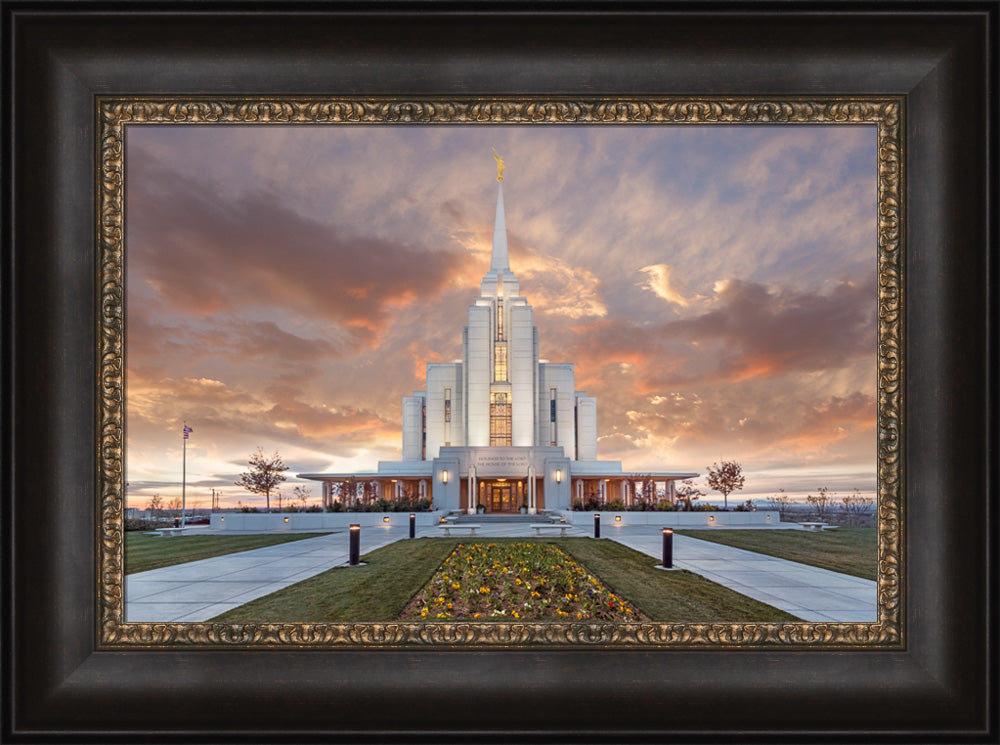 Rexburg Temple - Autumn Sunset