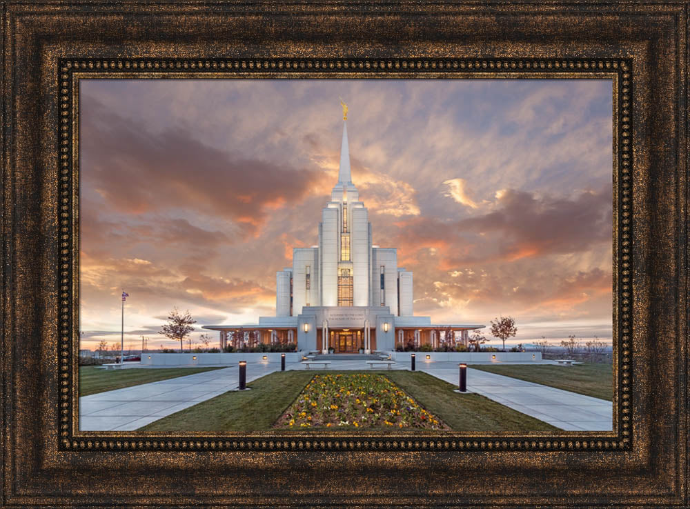 Rexburg Temple - Autumn Sunset