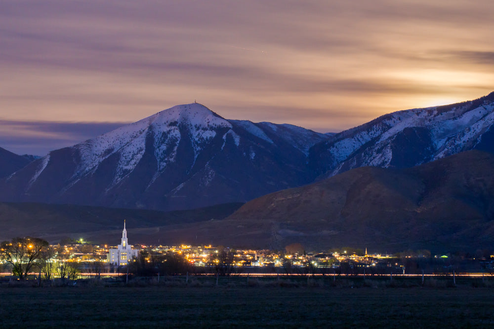 Payson Temple - Mountain View by Robert A Boyd