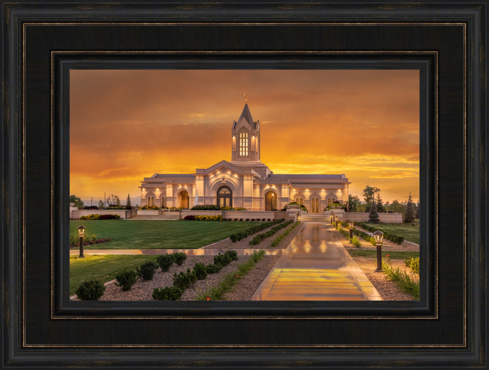 Fort Collins Temple - Amber Sunset