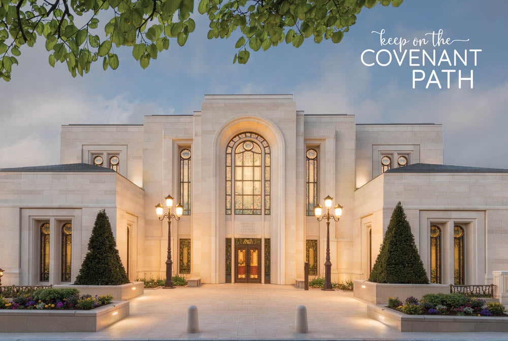 Paris Temple - Front Panoramic 12x18 repositionable poster