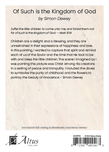 Of Such is the Kingdom of God 5x7 print