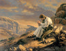 Christ praying in the wilderness as he prepares for his ministry.