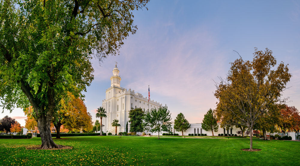 St George Temple - Green and Blue in Fall
