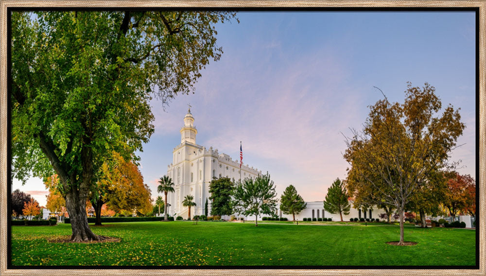 St George Temple - Green and Blue in Fall