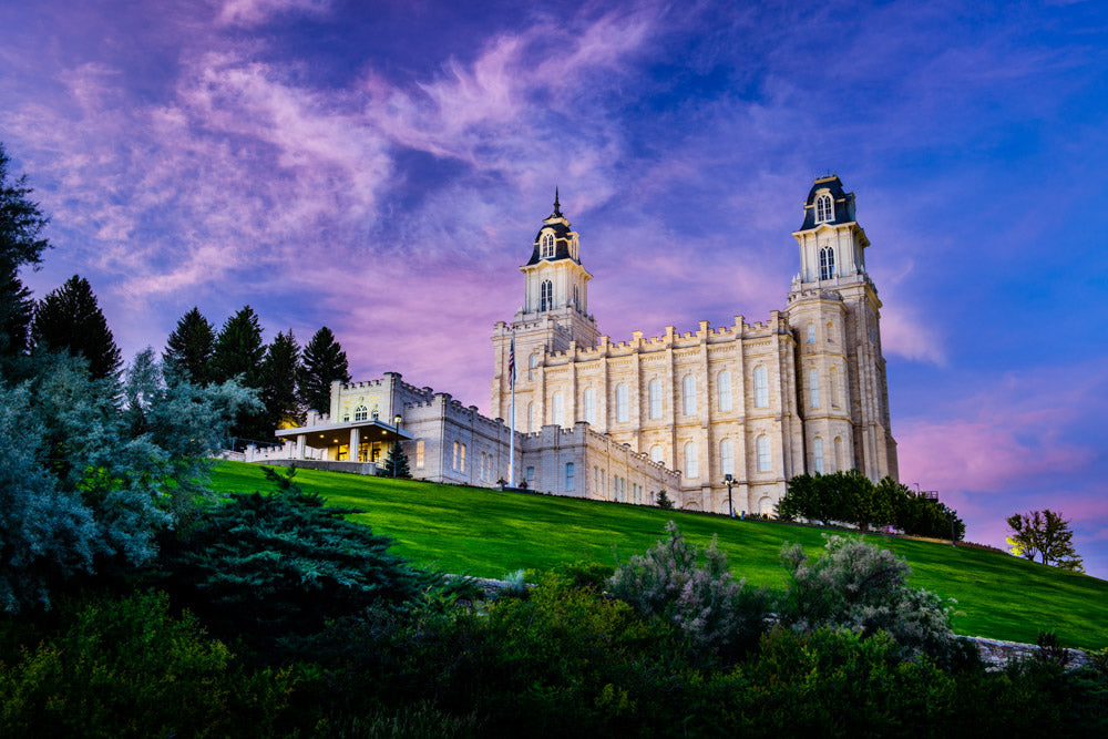 Manti Temple - Purple Sky