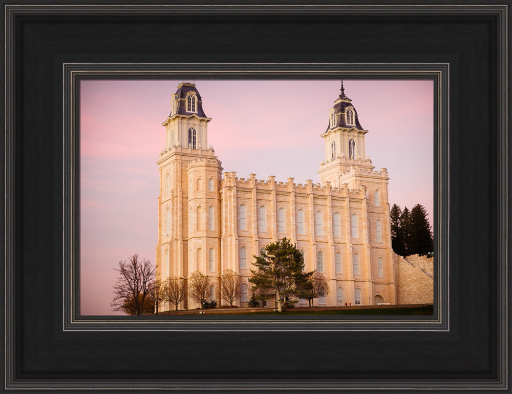 Manti Temple - Pink Sky