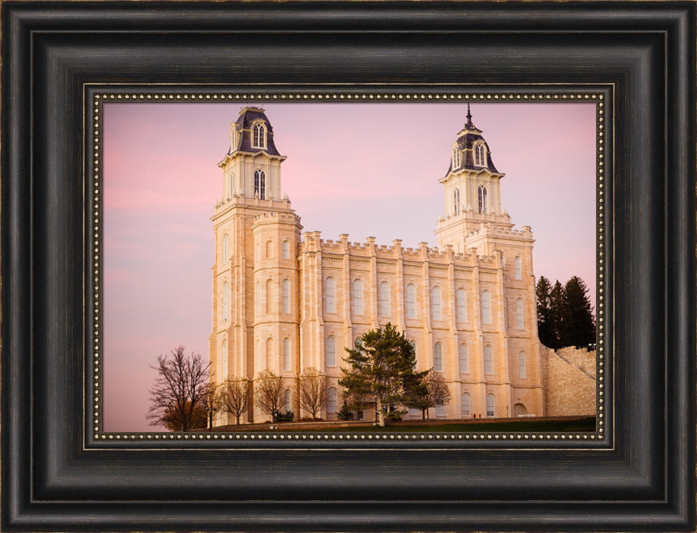 Manti Temple - Pink Sky