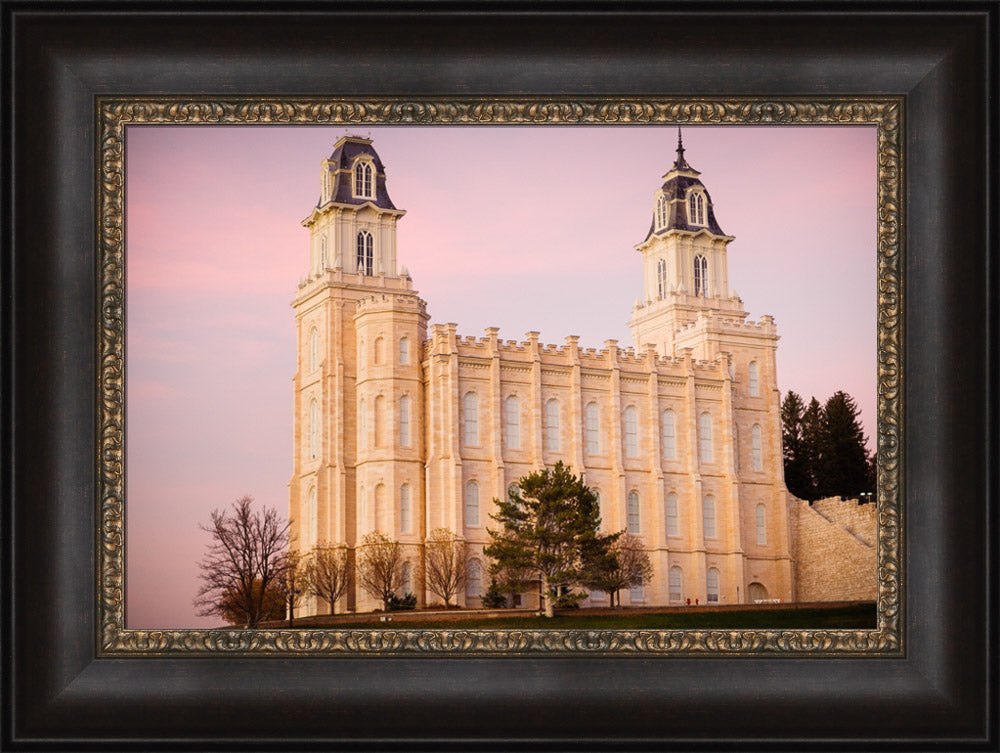 Manti Temple - Pink Sky