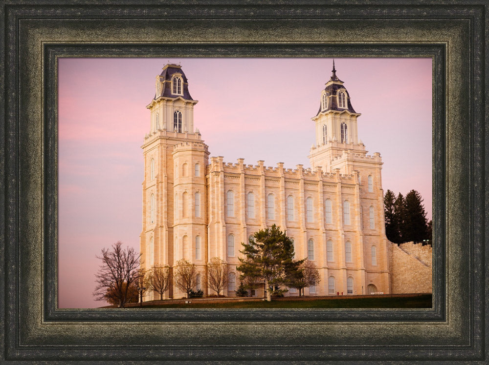 Manti Temple - Pink Sky