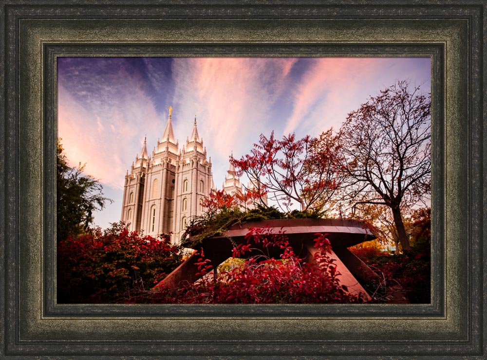 Salt Lake Temple - Red Garden