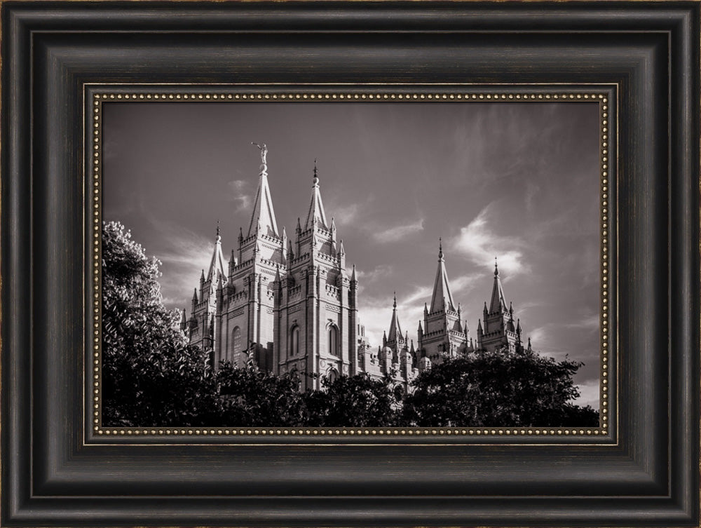 Salt Lake Temple - Black and White