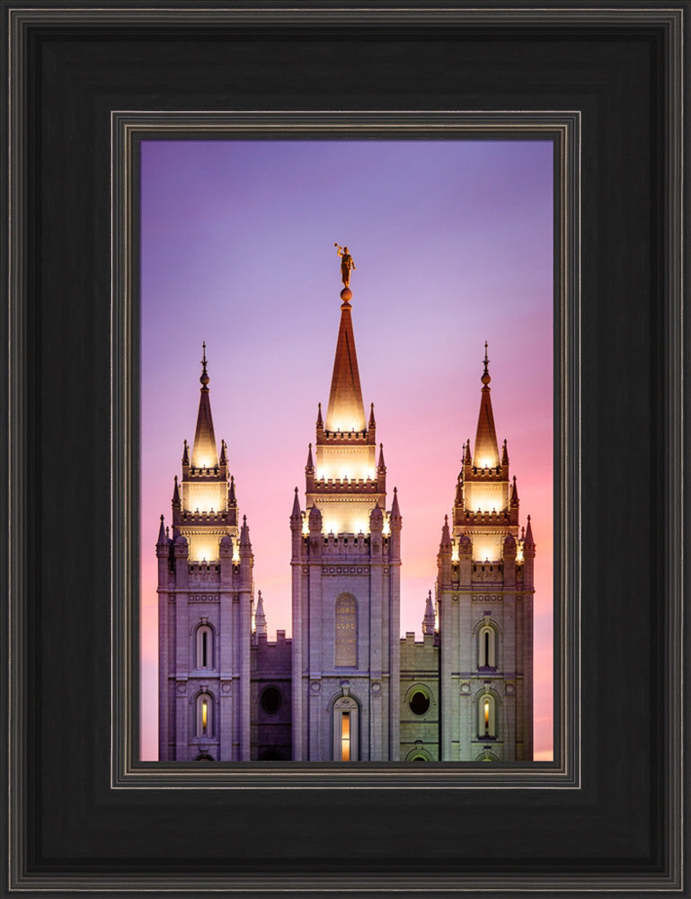 Salt Lake Temple - Pink Spires