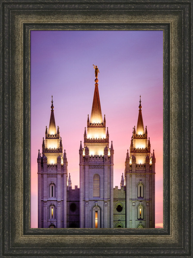 Salt Lake Temple - Pink Spires