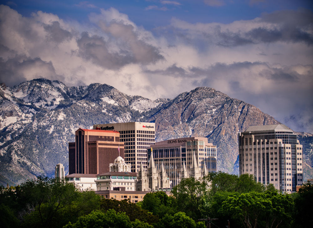 Salt Lake Temple - Downtown View