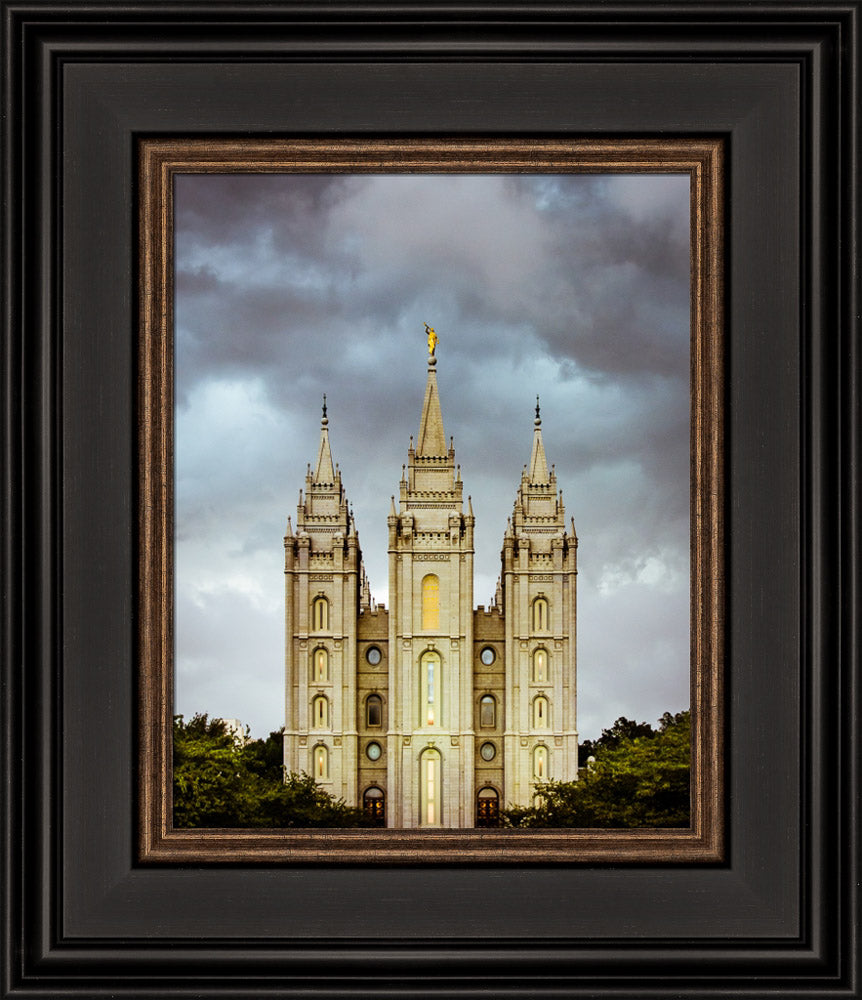 Salt Lake Temple - Storm Clouds