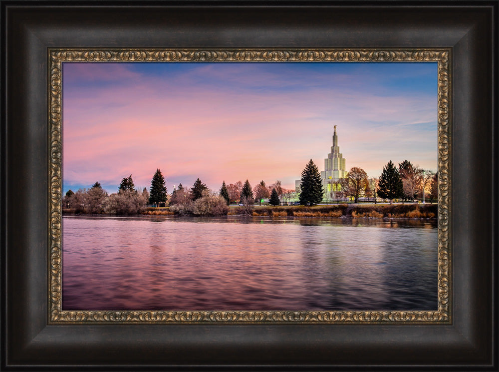 Idaho Falls Temple - River at Sunrise