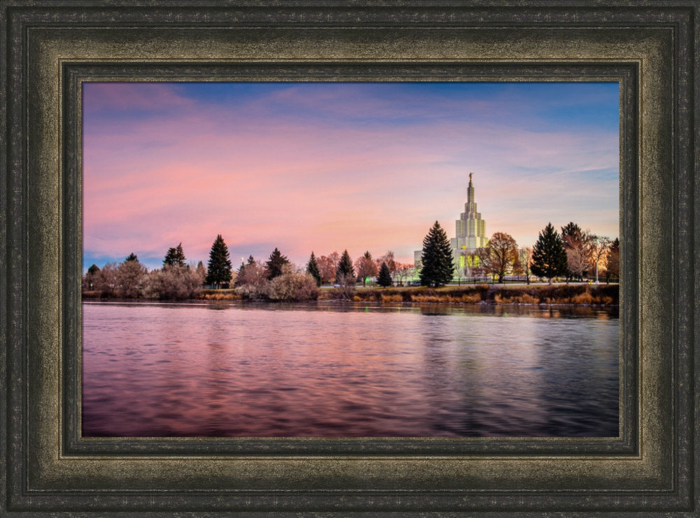 Idaho Falls Temple - River at Sunrise