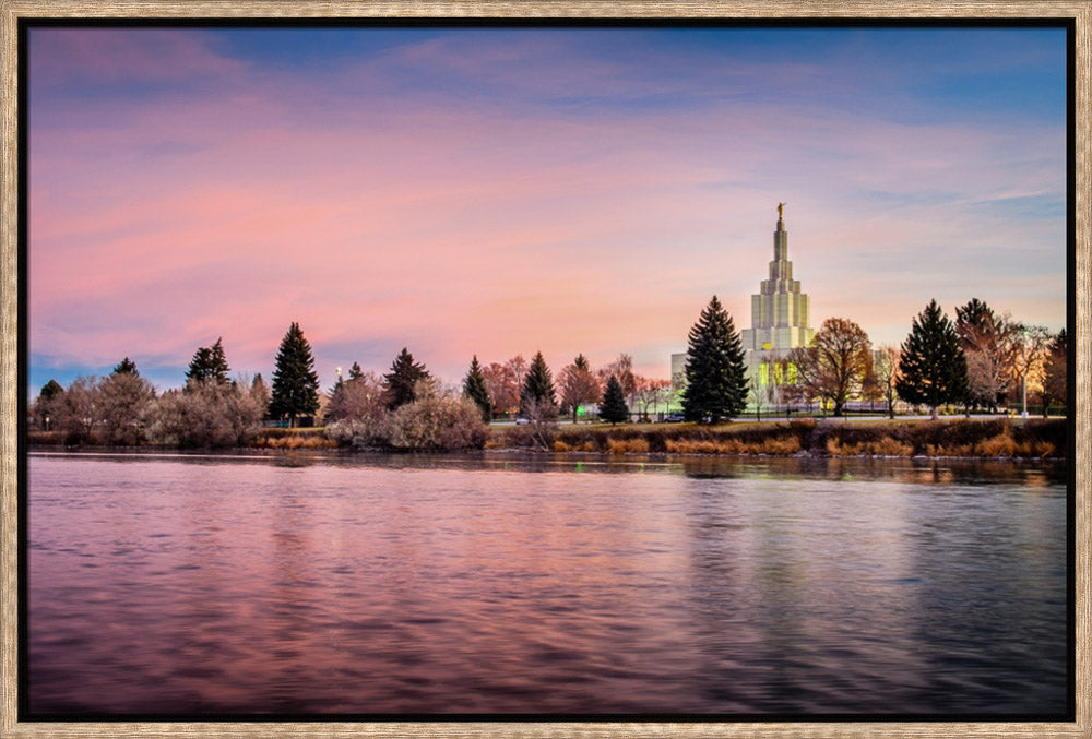 Idaho Falls Temple - River at Sunrise