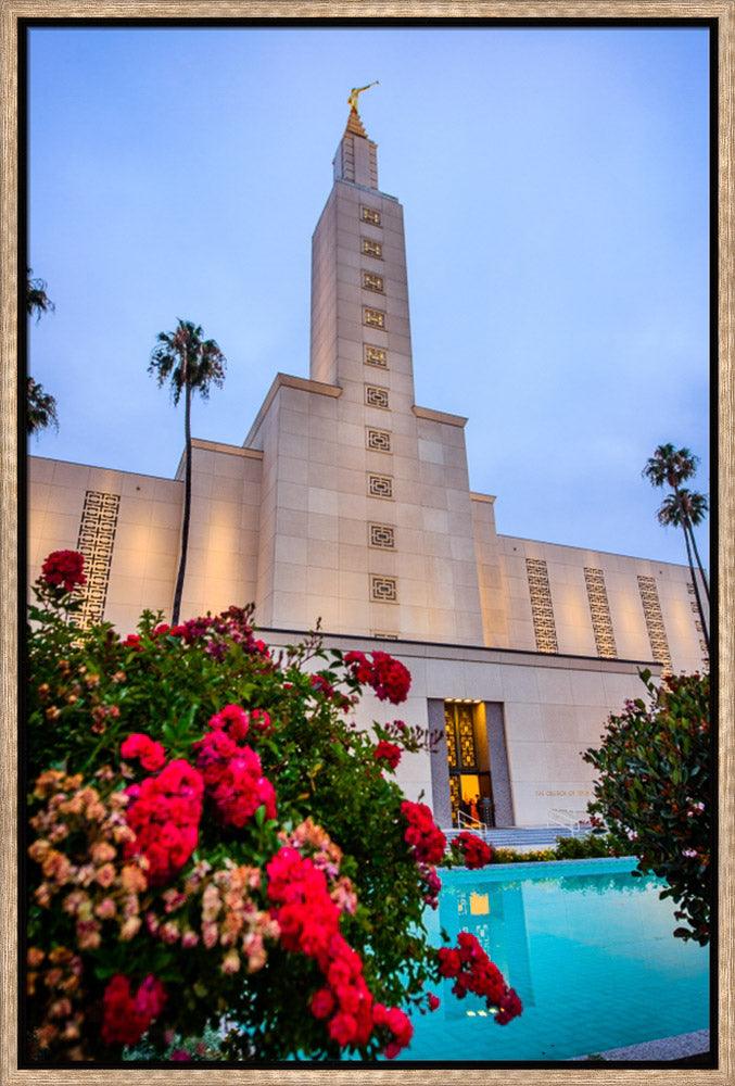 Los Angeles Temple - Red Flowers