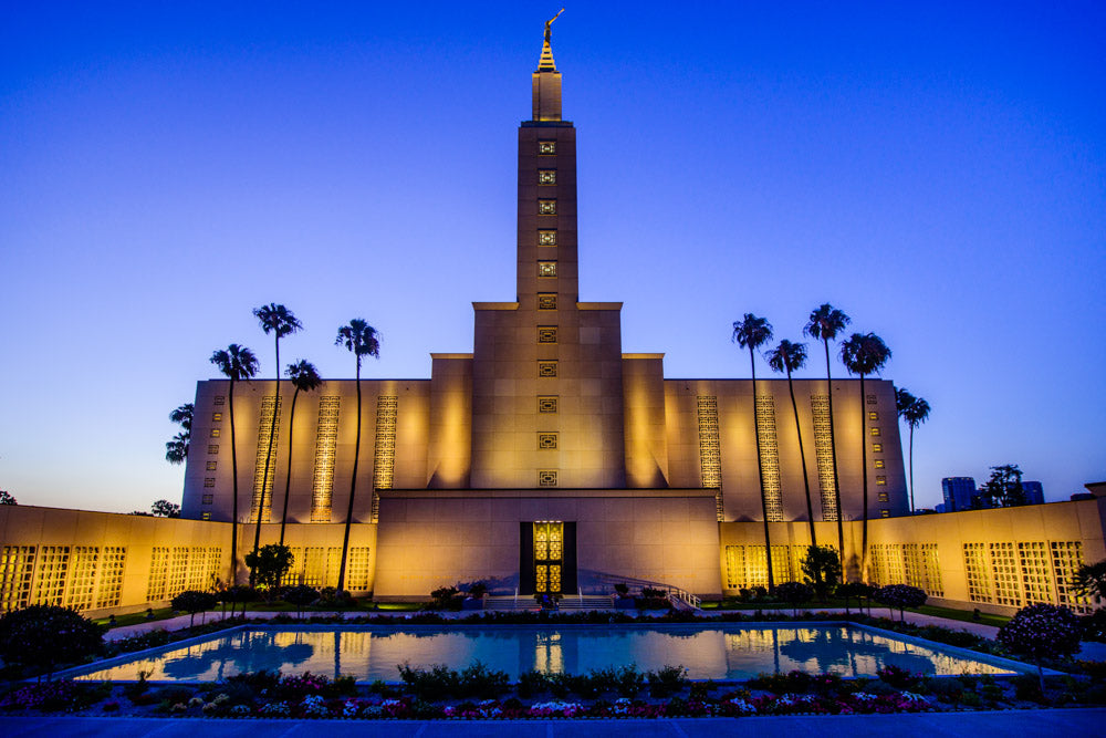 Los Angeles Temple - Evening Reflection
