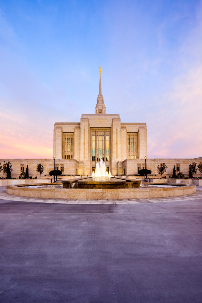 Ogden Temple - Fountain Glow