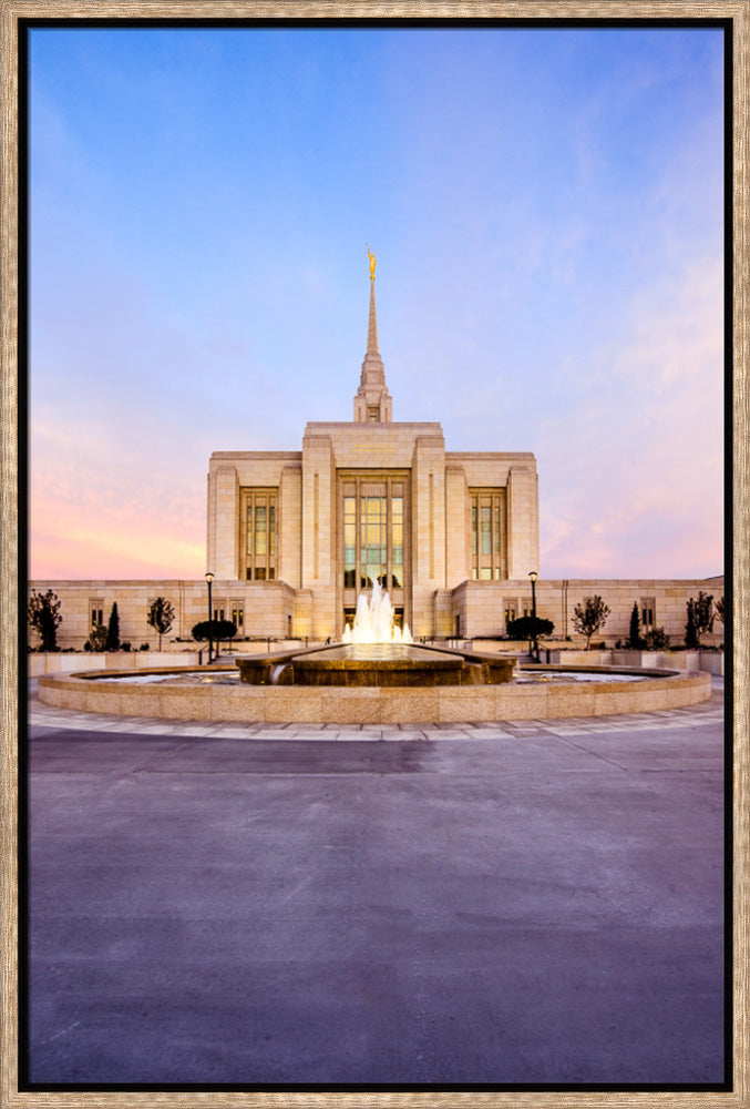 Ogden Temple - Fountain Glow