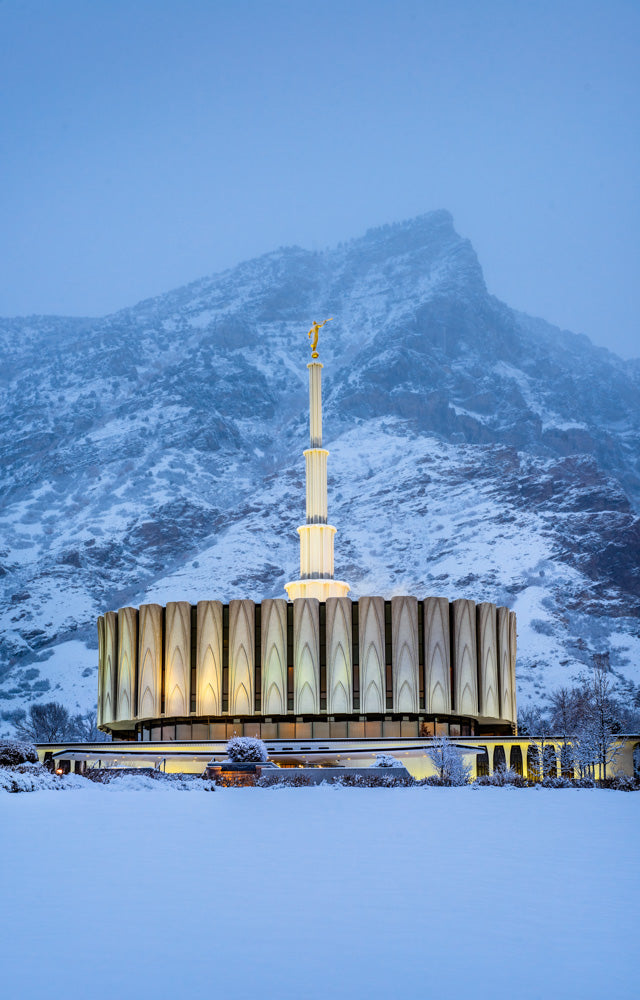 Provo Temple - Snowy Mountain