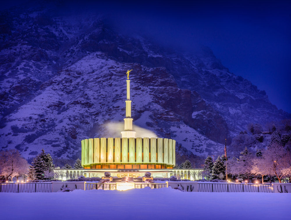 Provo Temple - Winter Morning