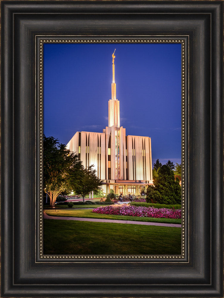 Seattle Temple - Sunset from the Front