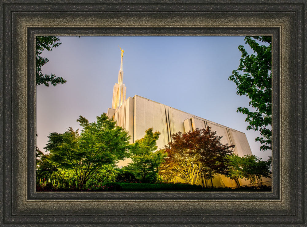 Seattle Temple - Sunset from the Side