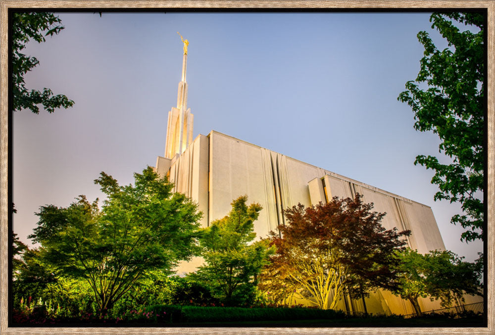 Seattle Temple - Sunset from the Side