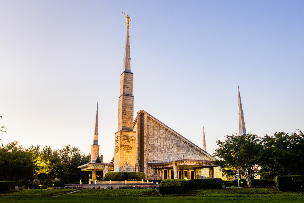 Dallas Temple - Lights at Dusk
