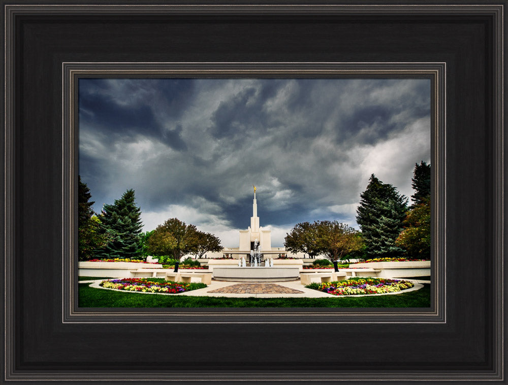 Denver Temple - Stormy Skies