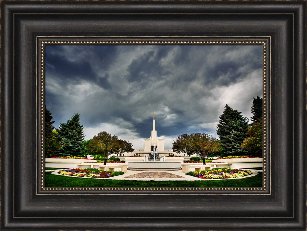 Denver Temple - Stormy Skies