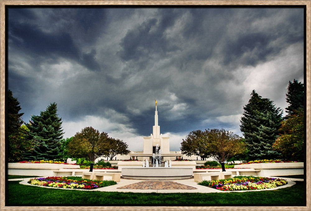 Denver Temple - Stormy Skies