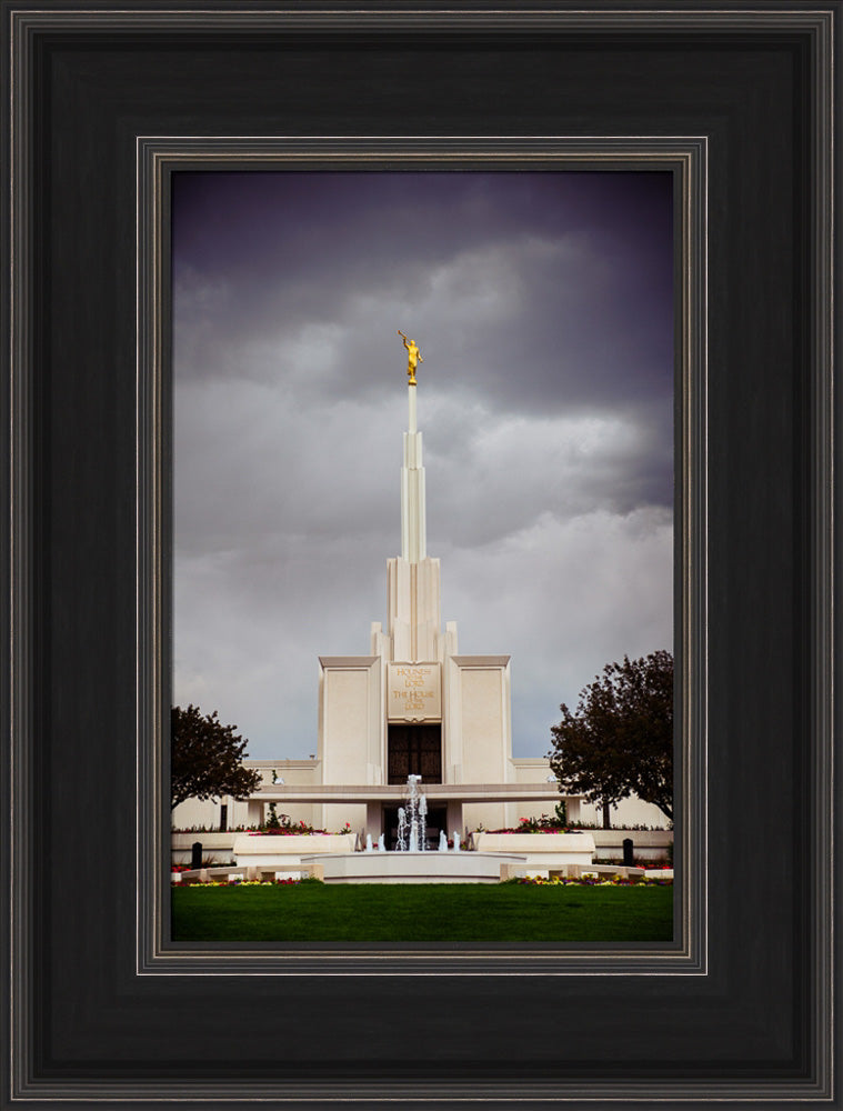 Denver Temple - Stormy Fountain