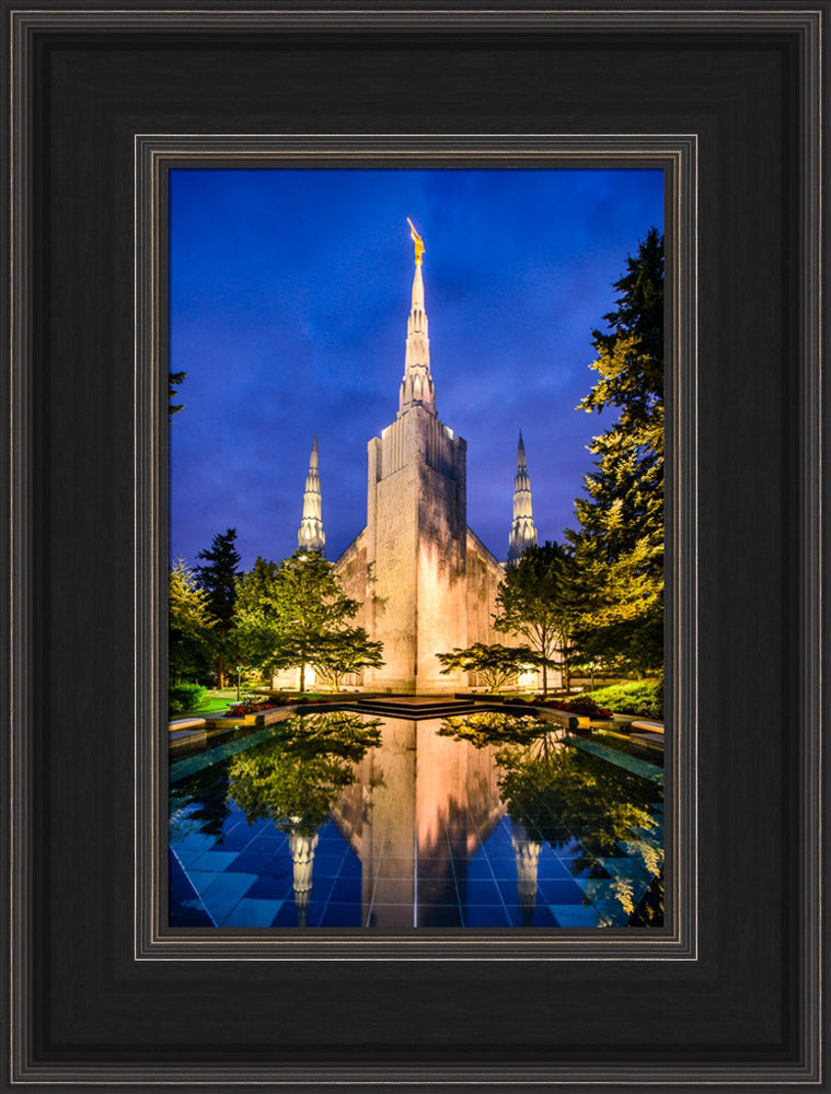 Portland Temple - Reflections in Blue