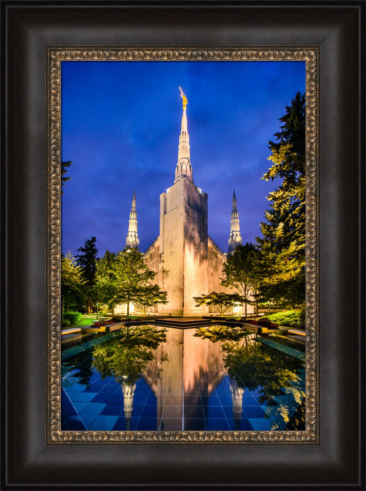 Portland Temple - Reflections in Blue