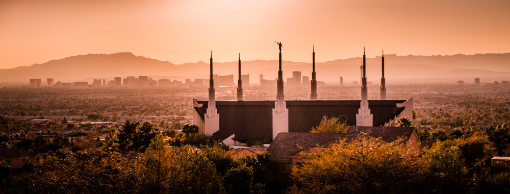 Las Vegas Temple - City in Sepia