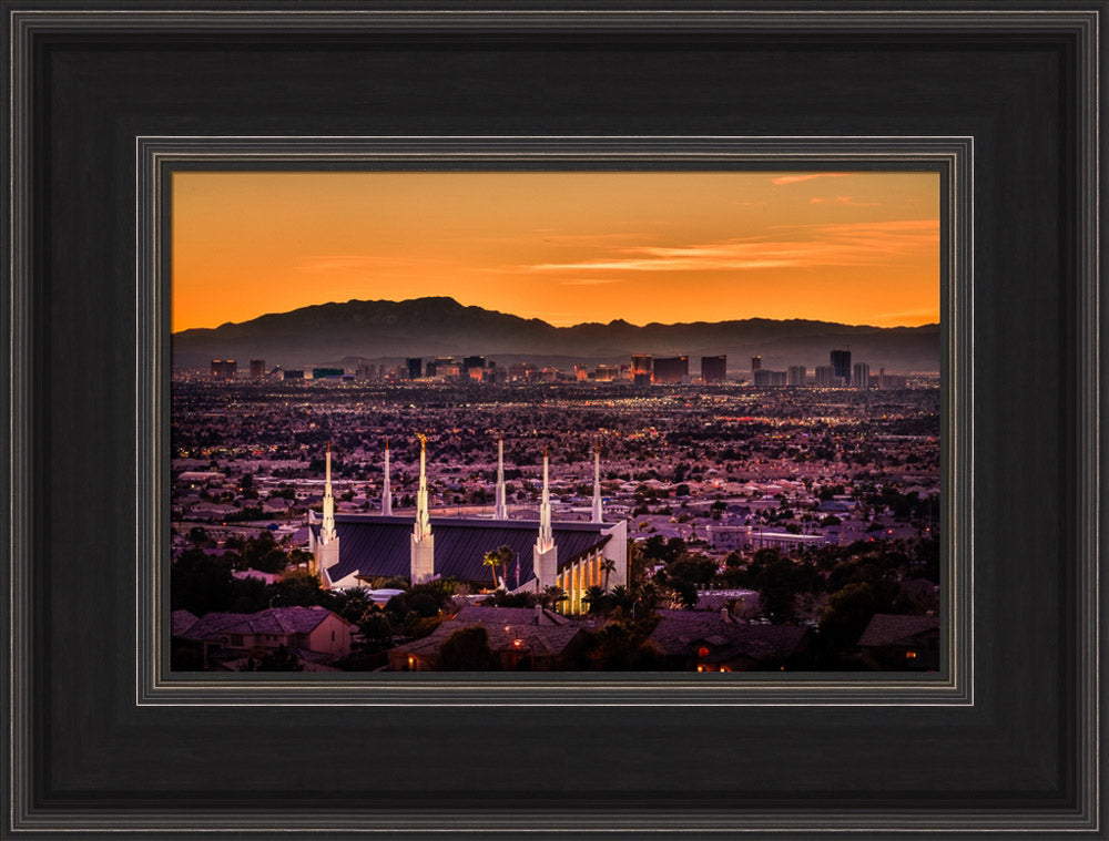 Las Vegas Temple - Orange Sunset