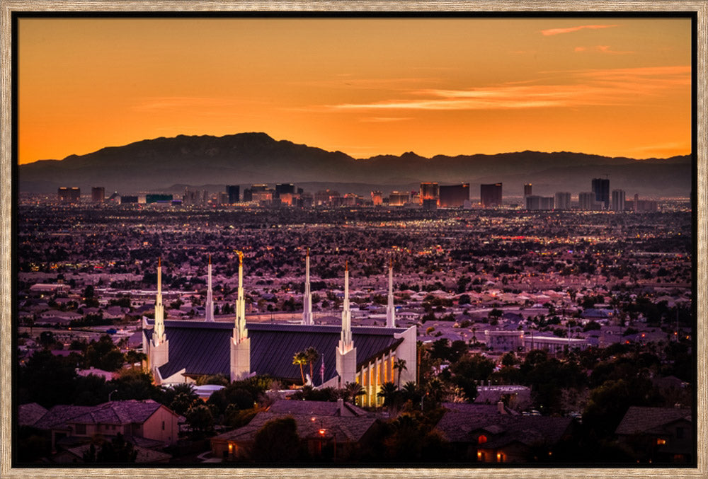 Las Vegas Temple - Orange Sunset