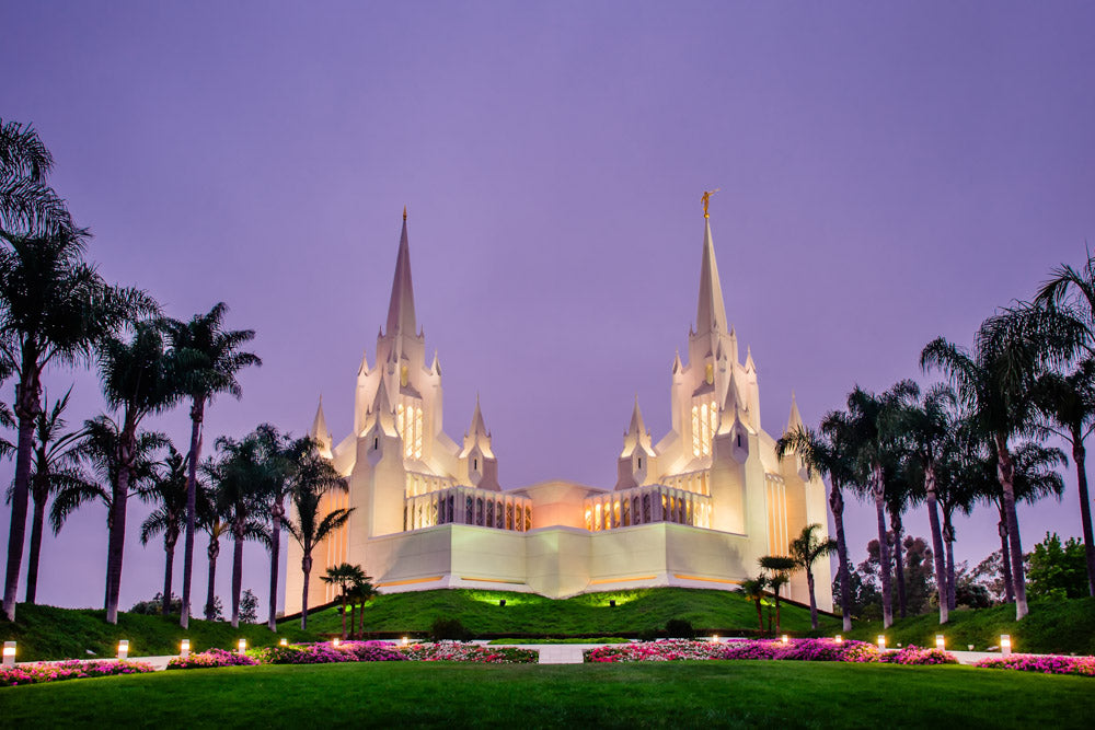 San Diego Temple - Morning in Purple